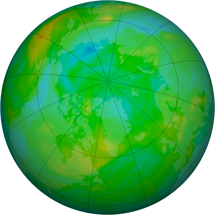Arctic ozone map for 24 July 2002